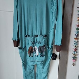 Lazy One Mens Long Johns Underwear/Sleepwear Sz L W/backflap